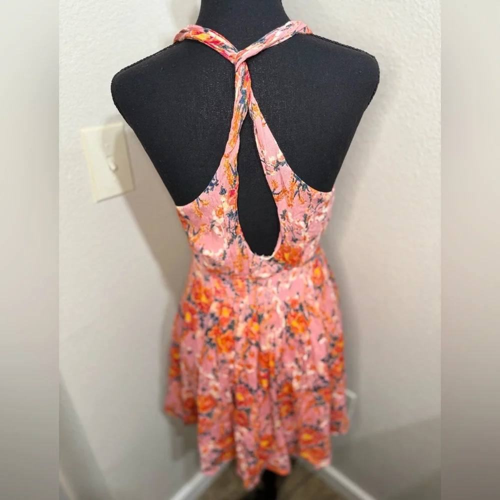 Free People Valentines Washed Ashore Floral‎ Mini Dress- Size XS